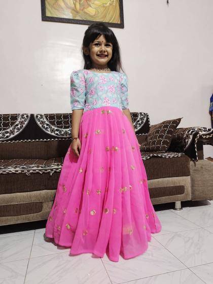 NEW LAUNCING KIDS GOWN Georgette Best wholesale clothing suppliers India